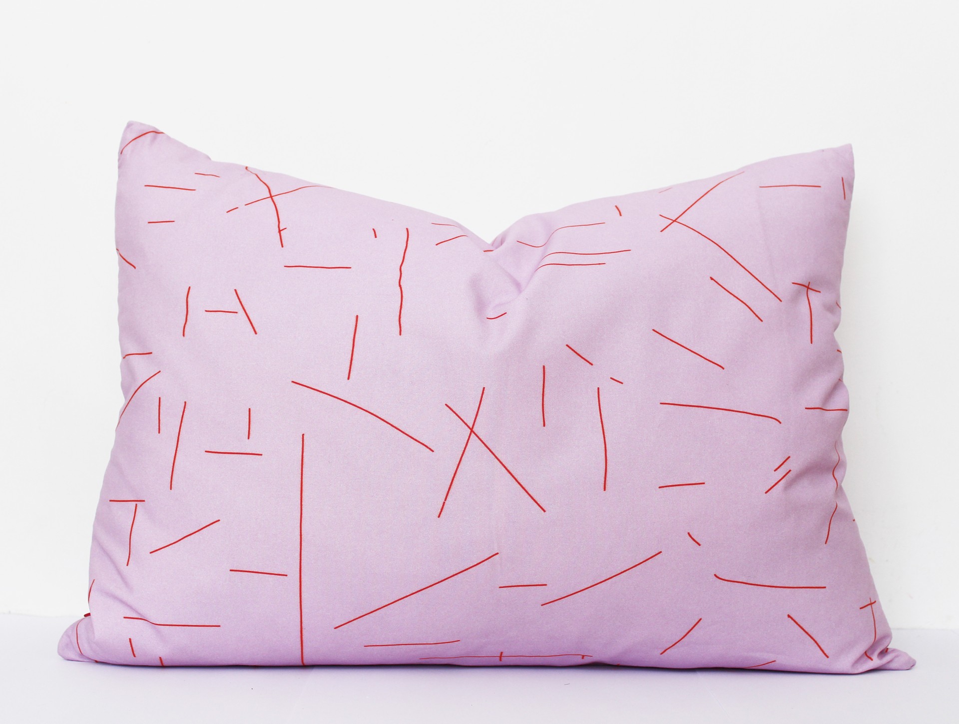 Duvetcover pillowcase: lilac | red