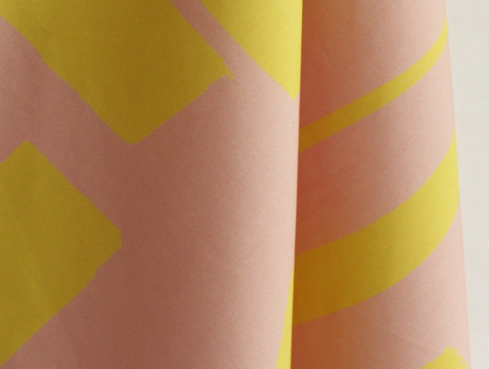 kruis Antagonist bruiloft stof roze | geel 0,5 m - Jantien Baas | Textile Designer