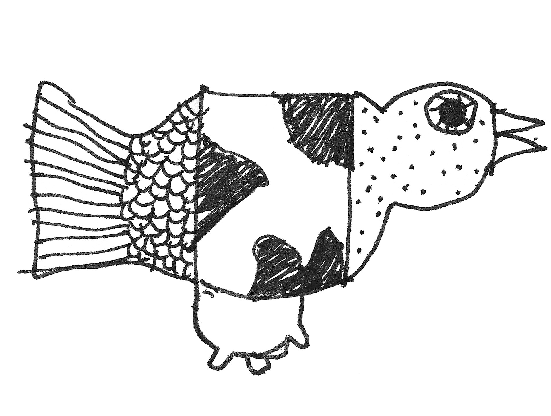 Poster bird-cow-fish