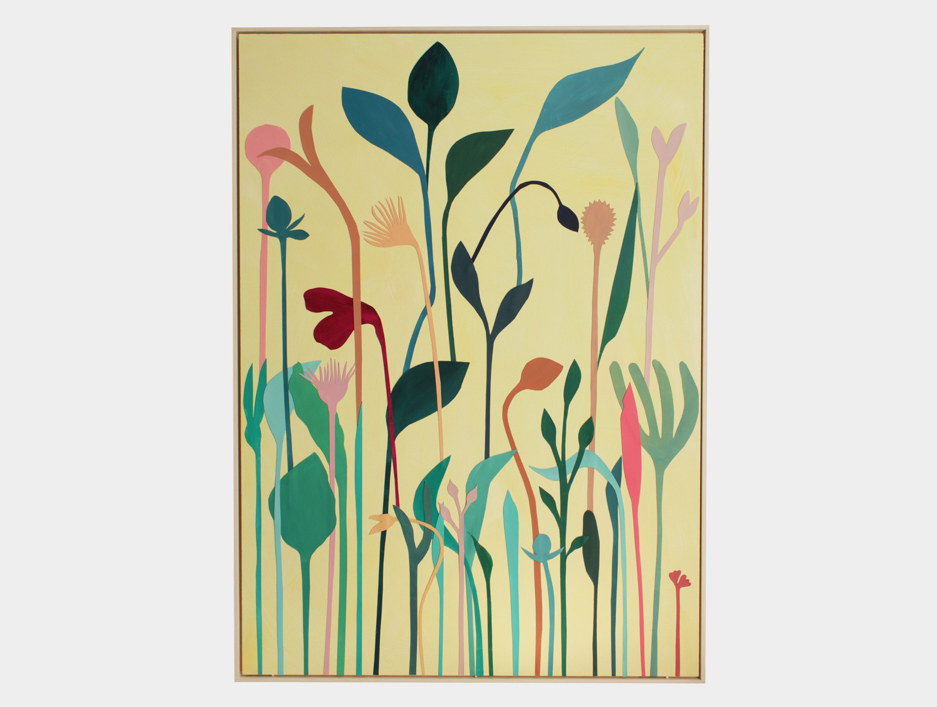 Painting wild flowers, yellow