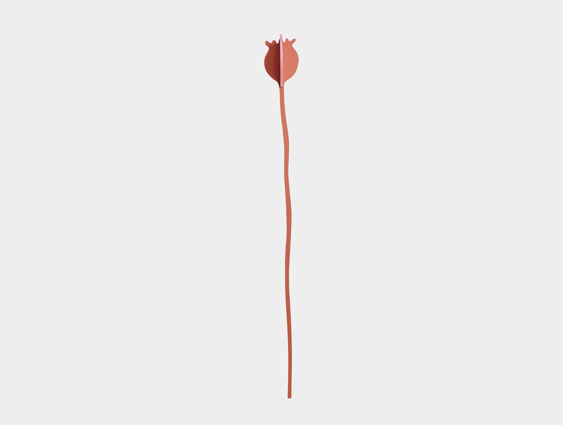 Poppy flower apricot, large wooden flower.