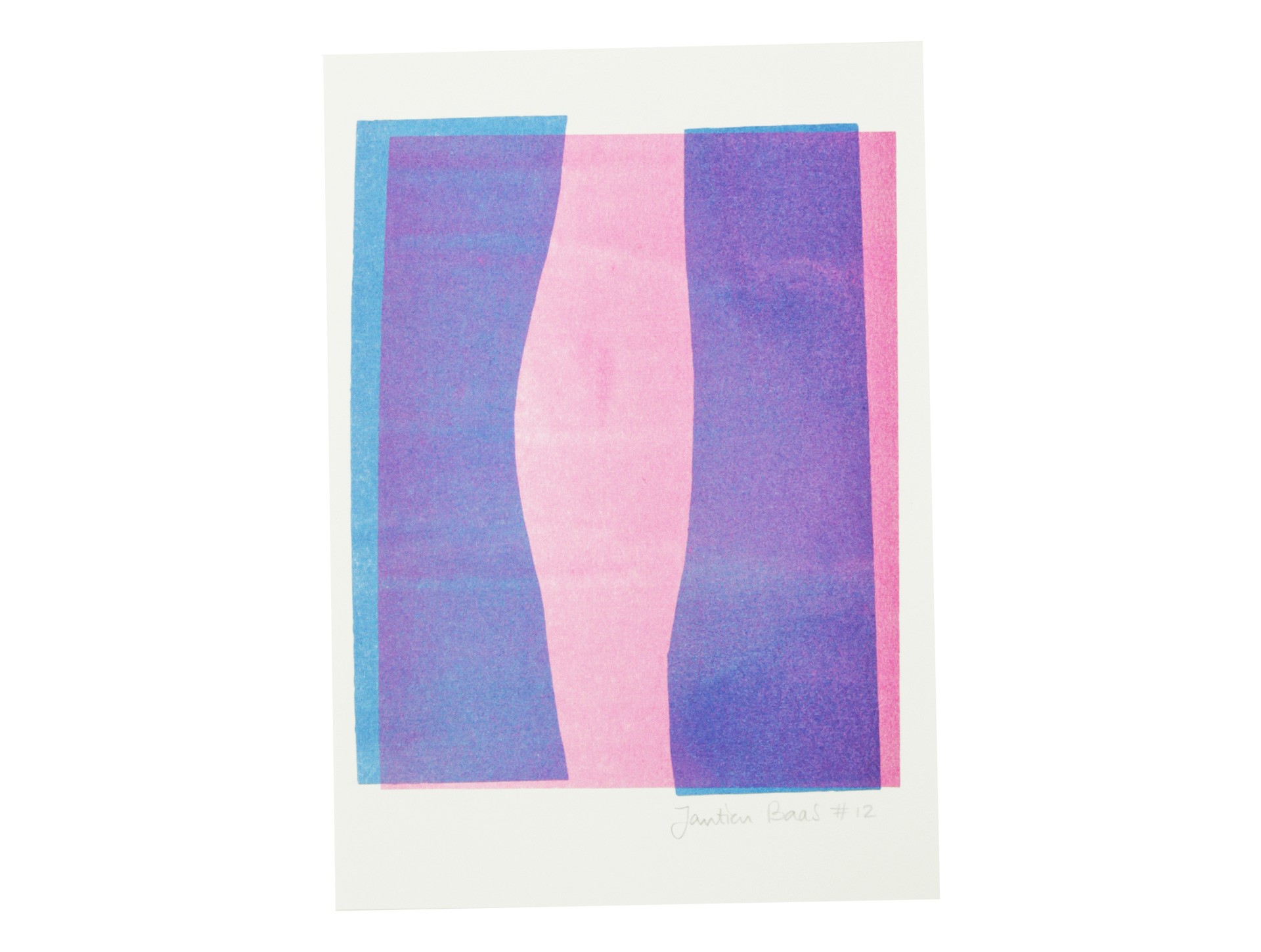 Risograph Print #12 "En Route" straight road