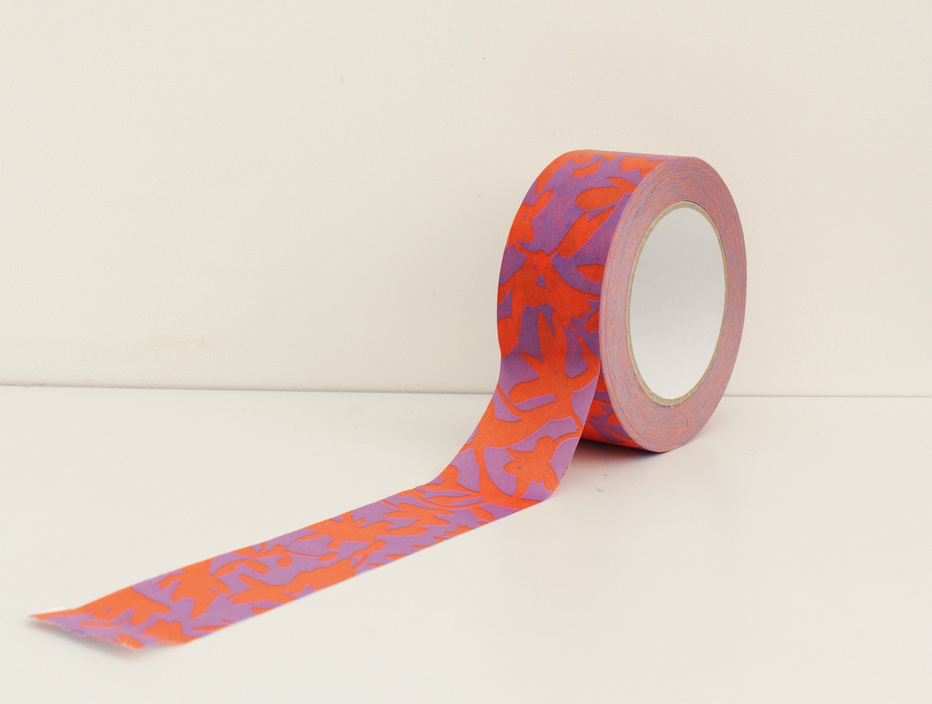 Roll of paper tape flowers lilac | orange