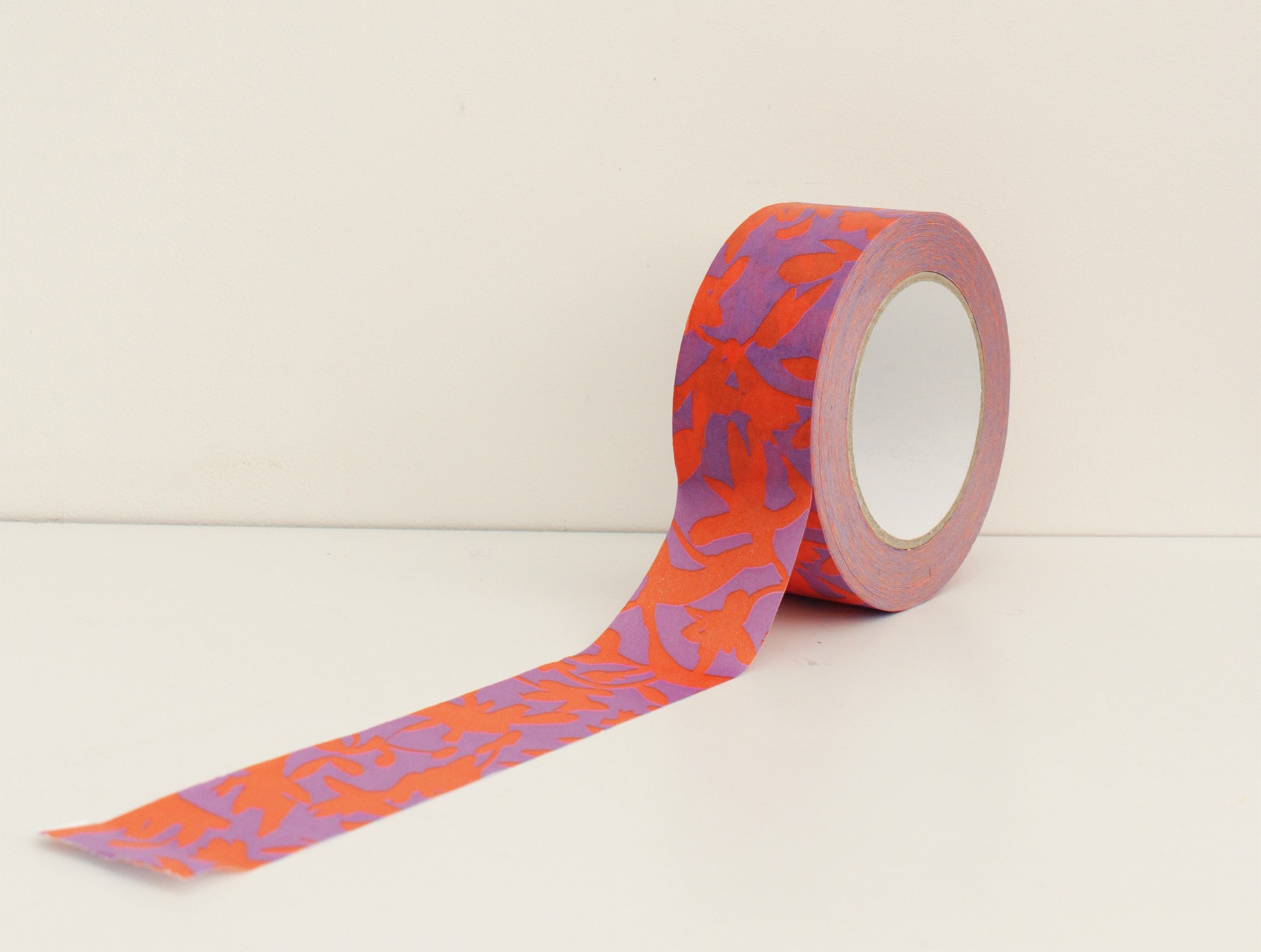 Rol papier tape bloemen lila | oranje