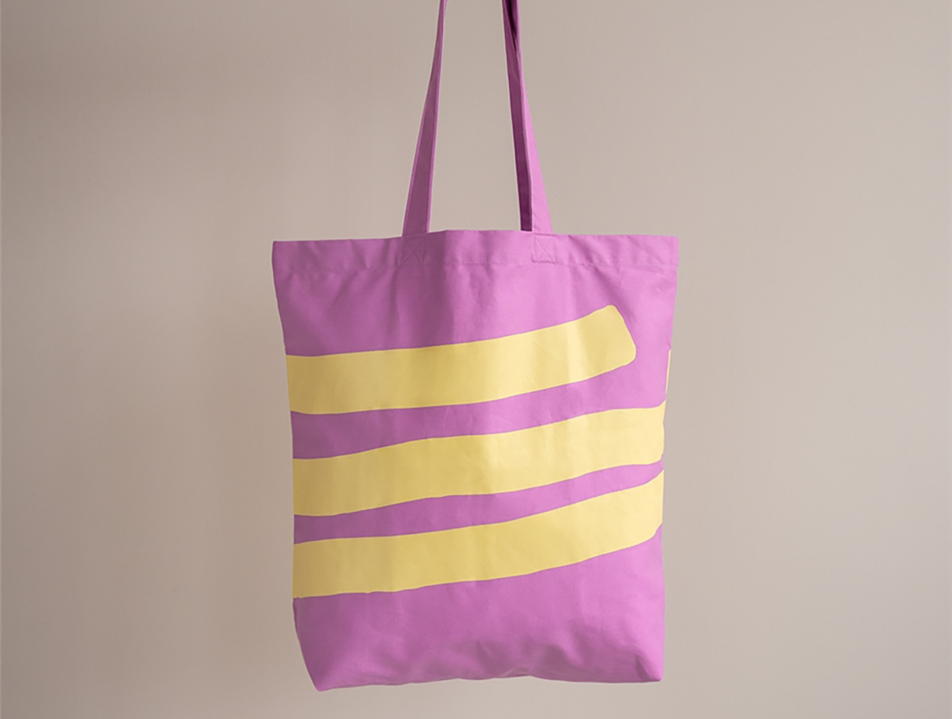 Bag stripes, lilac | yellow.