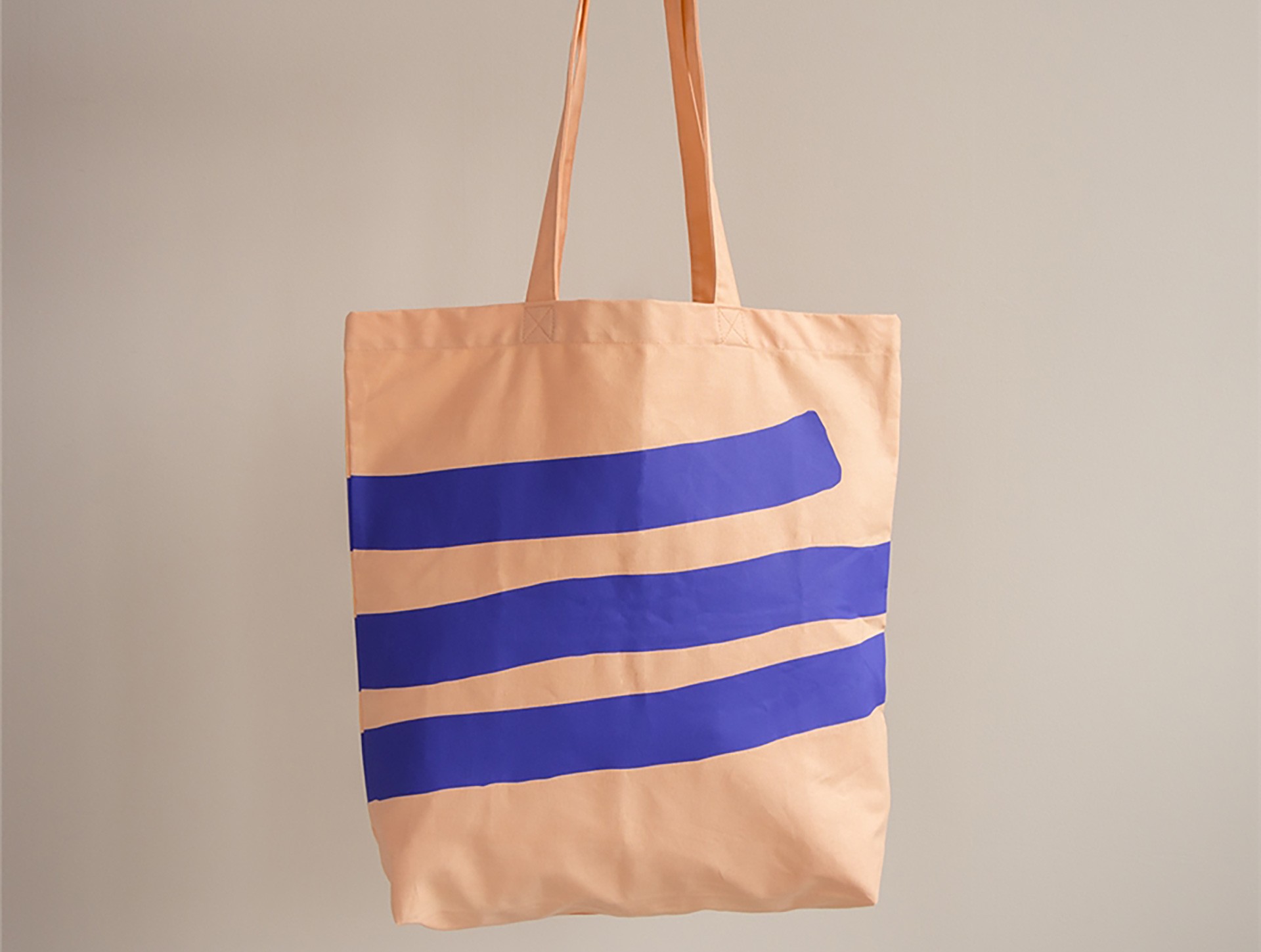 Bag stripes, peach | blue