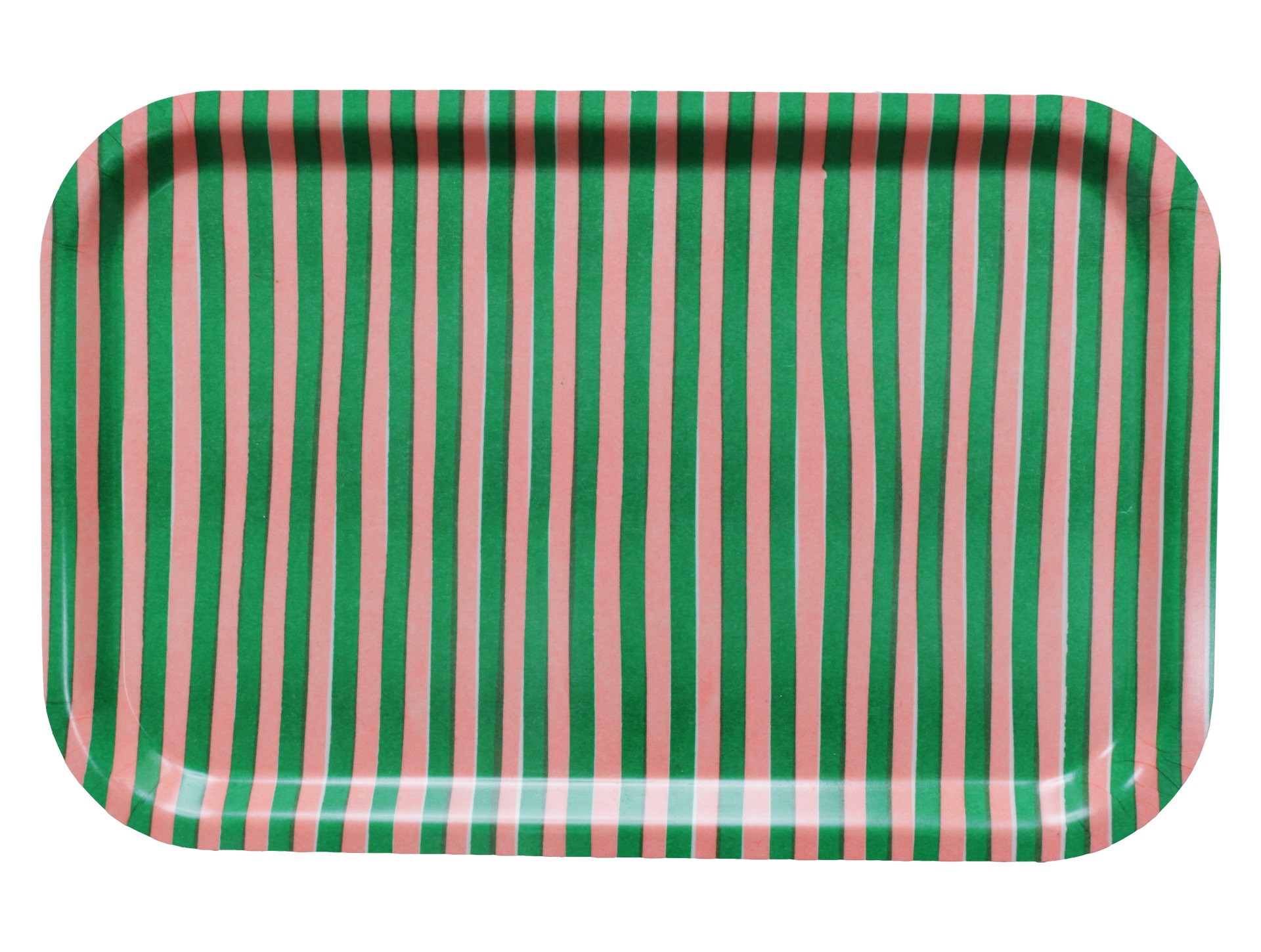 Tray stripes pink | green 33 x 21 cm.
