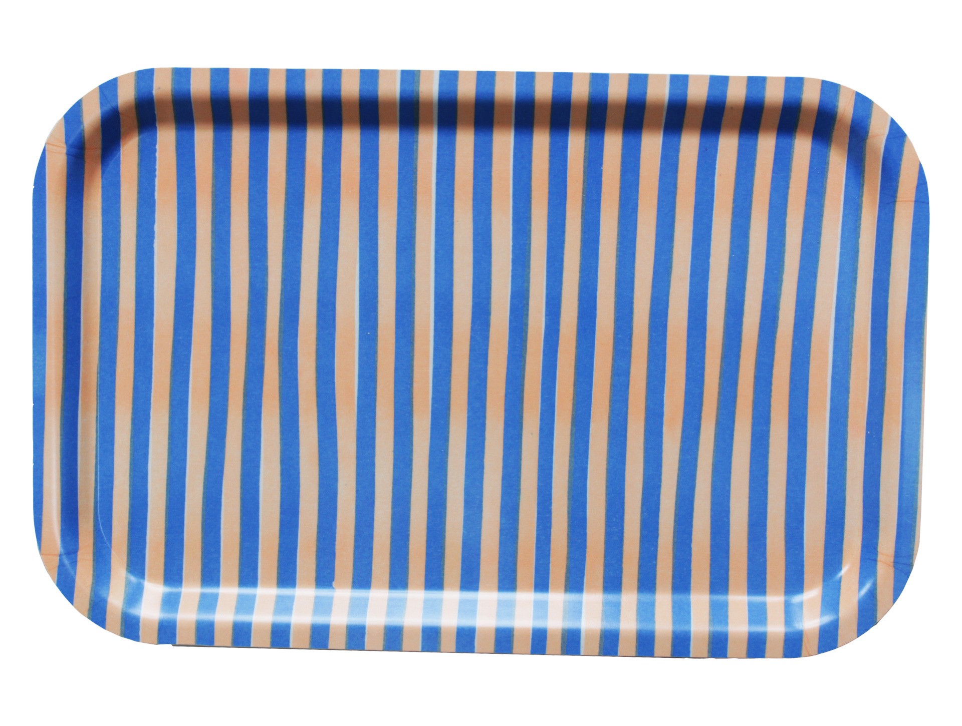 Tray stripes blue | pink 33 x 21 cm