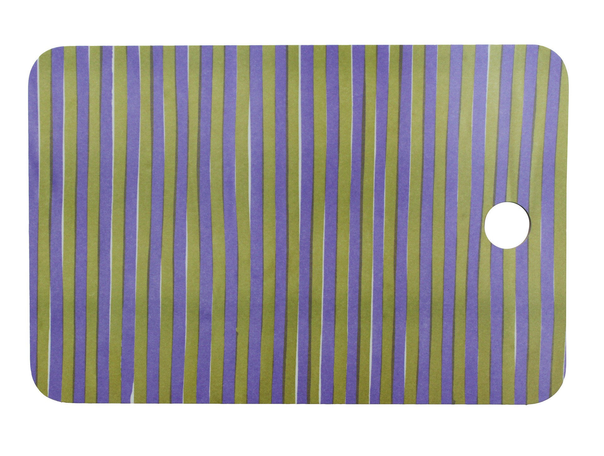 Serving / cutting board stripes lilac | olive-green