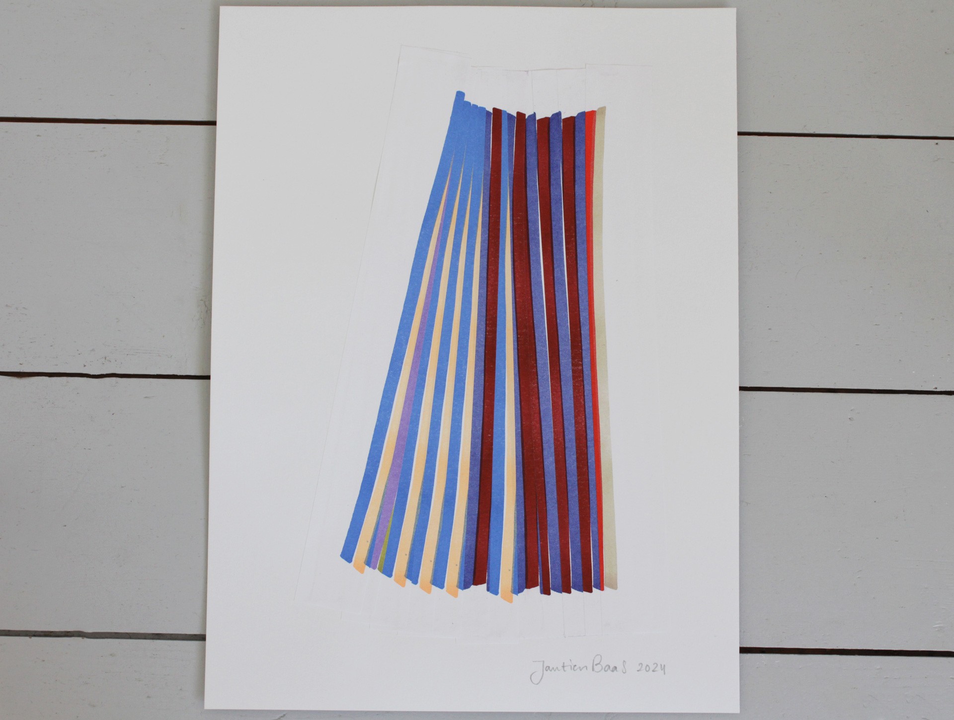 Verkocht. Collage stripes #1