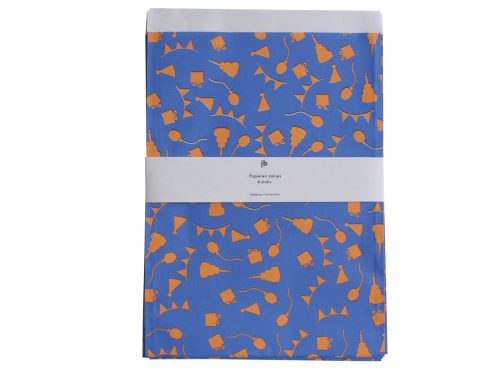 Vier zakken feest blauw/ oranje