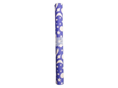Rol pakpapier planeten blauw.