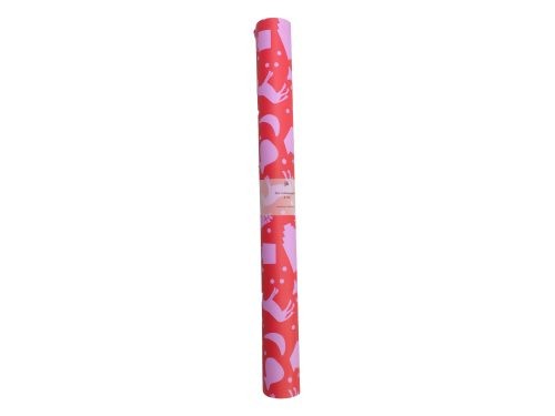 Rol pakpapier Sinterklaas rood lila