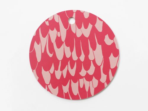 Trivet Feathers, Ø 25 cm, red + nude.