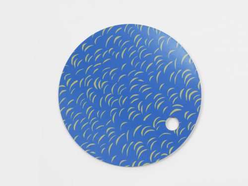Trivet Coat, Ø 21 cm, blue and yellow.