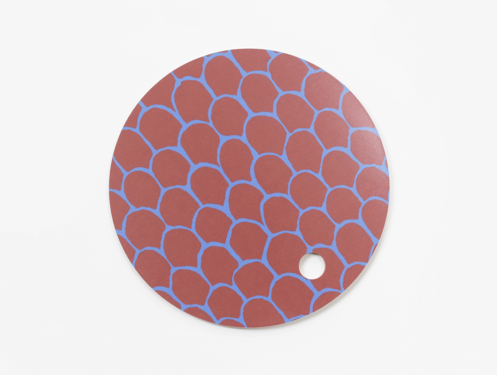Trivet Scales. Ø 21 cm, brown + blue.