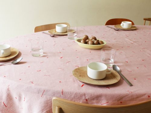 Tafelkleed "m'n oma" Roze.
