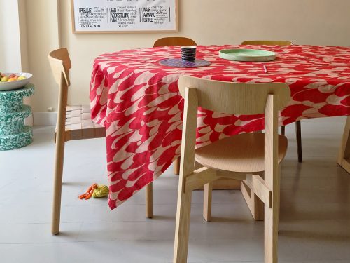 Tafelkleed "veren" rood | nude.